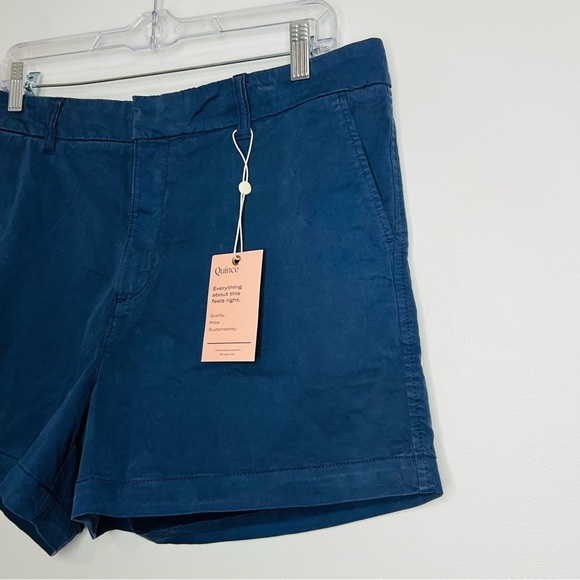 NWT QUINCE BLUE ORGANIC COTTON SHORTS SIZE 14 - Picture 4 of 9